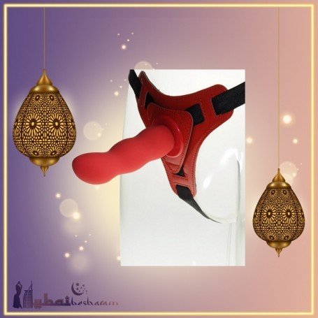 Red Deep Climax Strap on Dildo Realistic Penis Harness