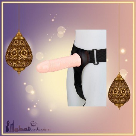 Leluv 8 Male Hollow Vibrating Strap On